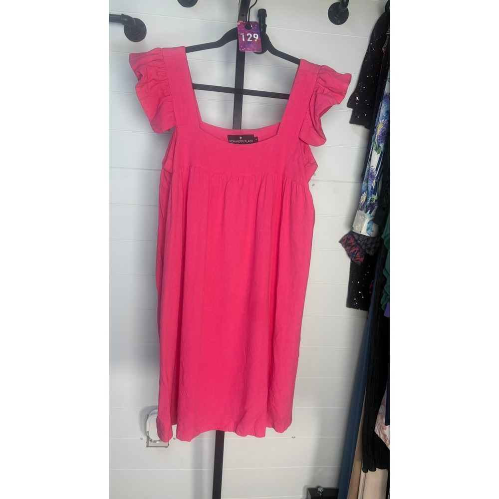 Tuckernuck Pomander Place Camellia Hazel Flutter Sleeve Mini Dress Pink ($158) M - Picture 3 of 8